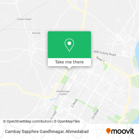 Cambay Sapphire Gandhinagar map