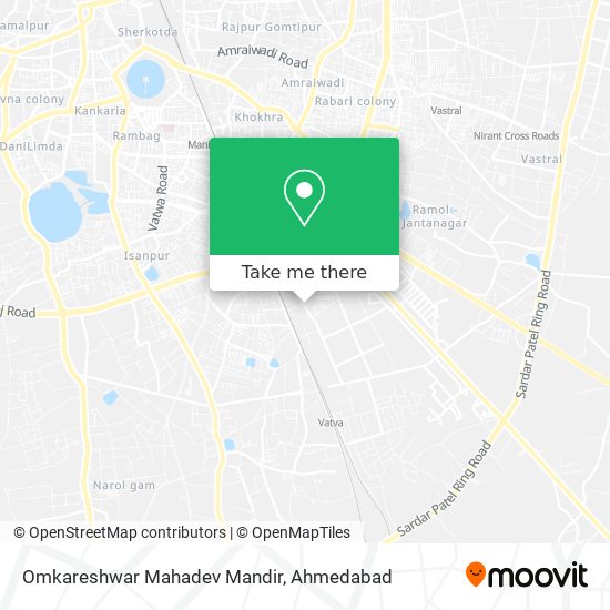 Omkareshwar Mahadev Mandir map