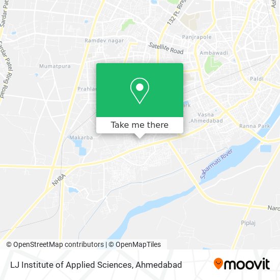 LJ Institute of Applied Sciences map