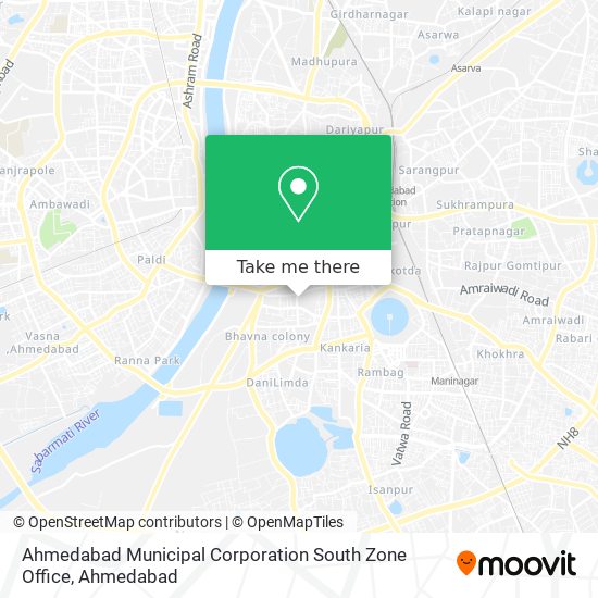 Ahmedabad Municipal Corporation South Zone Office map