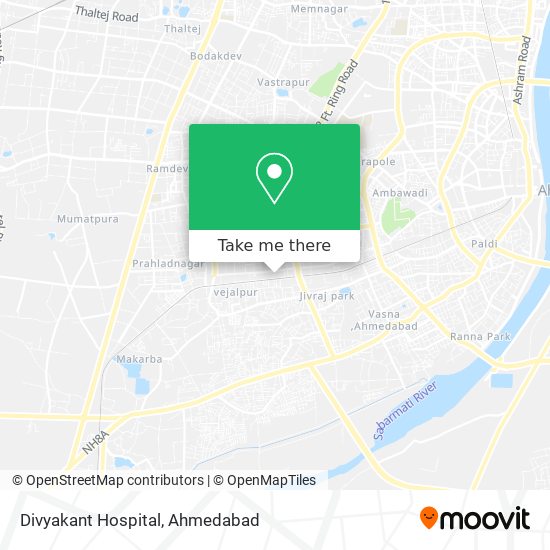 Divyakant Hospital map