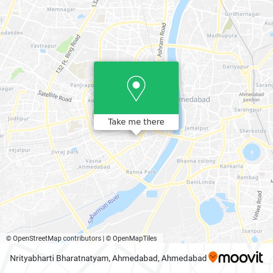 Nrityabharti Bharatnatyam, Ahmedabad map