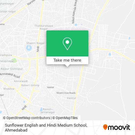 Sunflower English and Hindi Medium School map