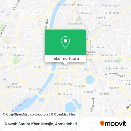 Nawab Sardar Khan Masjid map