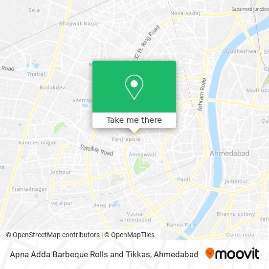 Apna Adda Barbeque Rolls and Tikkas map
