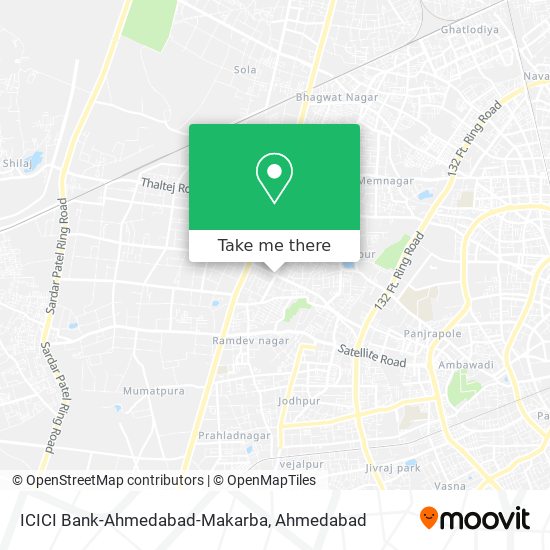ICICI Bank-Ahmedabad-Makarba map