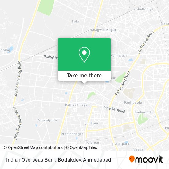 Indian Overseas Bank-Bodakdev map