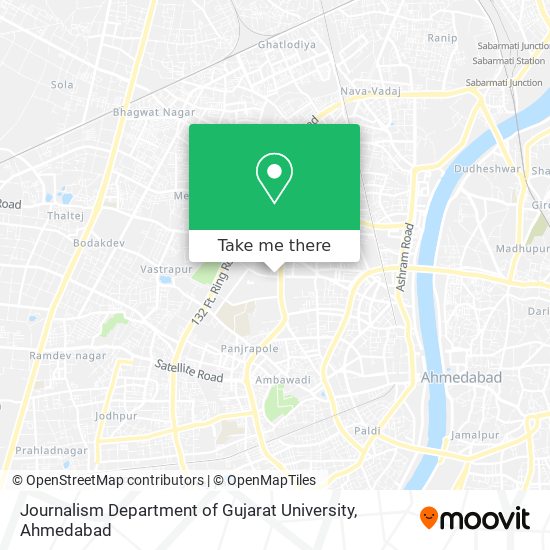 Journalism Department of Gujarat University map