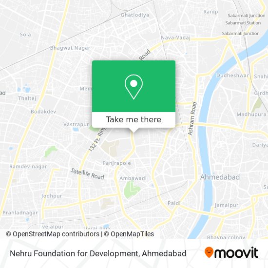 Nehru Foundation for Development map