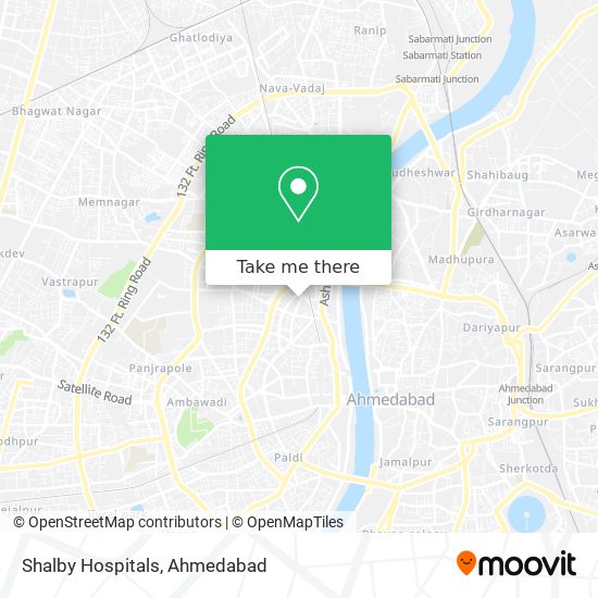 Shalby Hospitals map