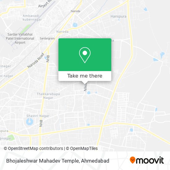 Bhojaleshwar Mahadev Temple map