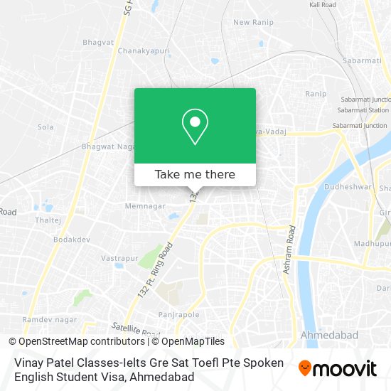 Vinay Patel Classes-Ielts Gre Sat Toefl Pte Spoken English Student Visa map