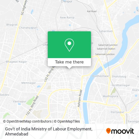 Gov't of India Ministry of Labour Employment map