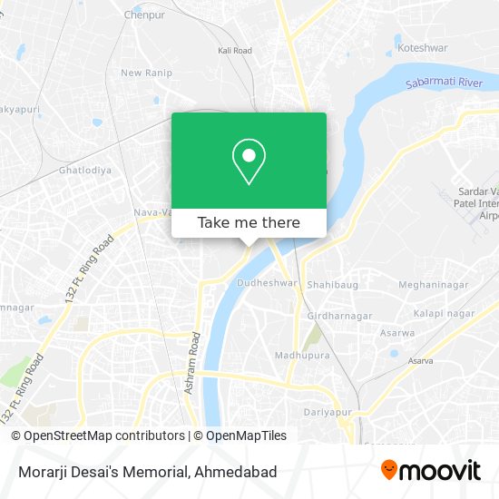 Morarji Desai's Memorial map