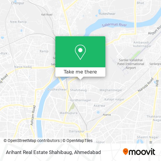 Arihant Real Estate Shahibaug map