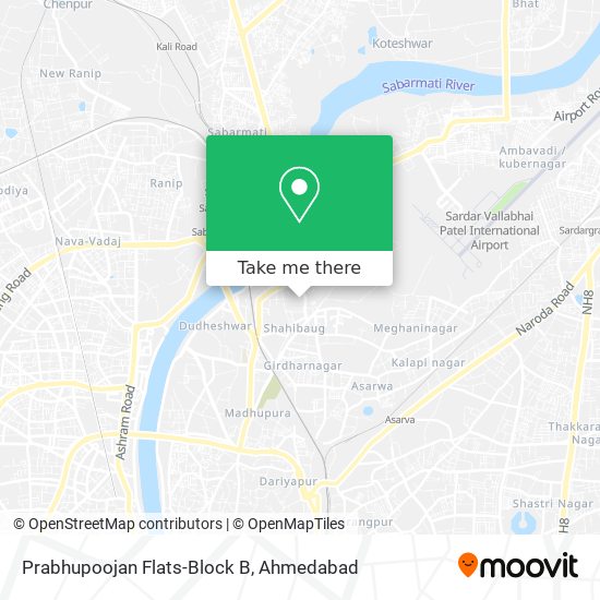 Prabhupoojan Flats-Block B map