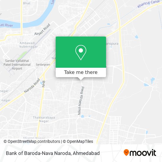 Bank of Baroda-Nava Naroda map