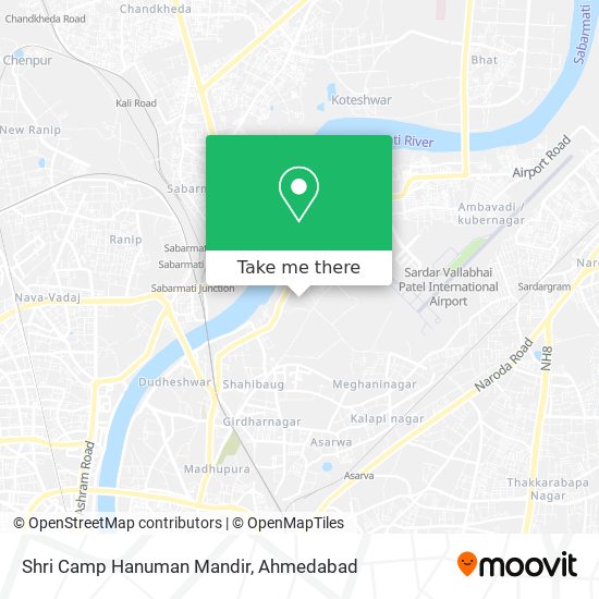 Shri Camp Hanuman Mandir map