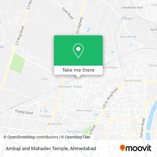 Ambaji and Mahadev Temple map