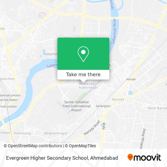 Evergreen Higher Secondary School map