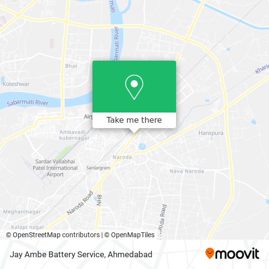 Jay Ambe Battery Service map