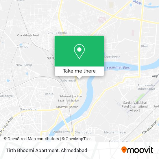 Tirth Bhoomi Apartment map