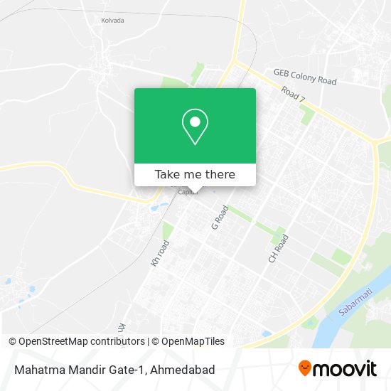 Mahatma Mandir Gate-1 map