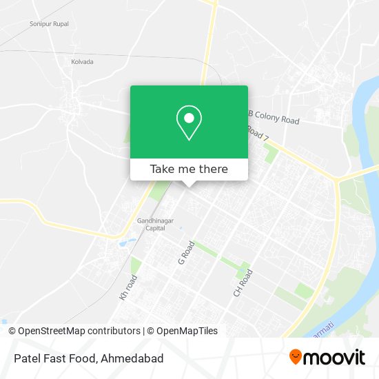 Patel Fast Food map