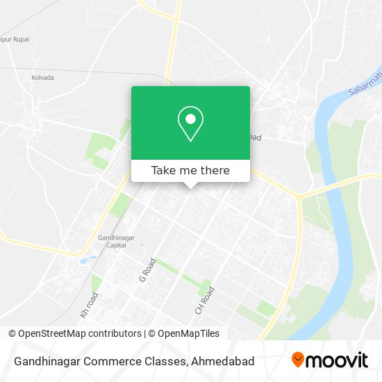 Gandhinagar Commerce Classes map