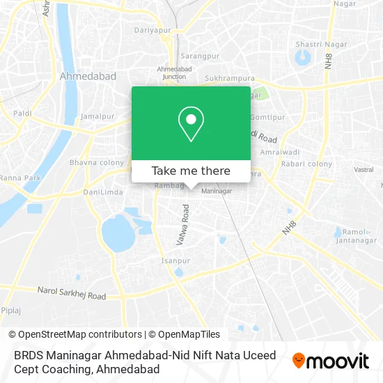 BRDS Maninagar Ahmedabad-Nid Nift Nata Uceed Cept Coaching map