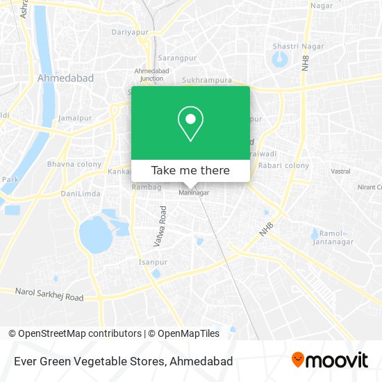 Ever Green Vegetable Stores map