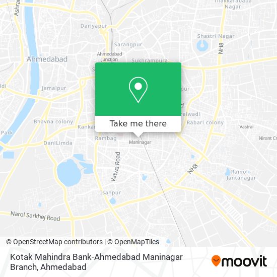 Kotak Mahindra Bank-Ahmedabad Maninagar Branch map