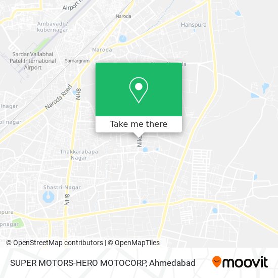 SUPER MOTORS-HERO MOTOCORP map