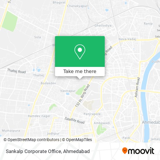 How to get to Sankalp Corporate Office in Navrangpura by Bus or Metro?