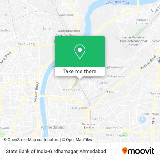 State Bank of India-Girdharnagar map