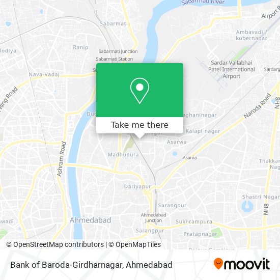Bank of Baroda-Girdharnagar map