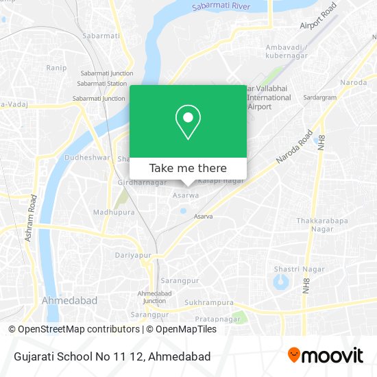 Gujarati School No 11 12 map