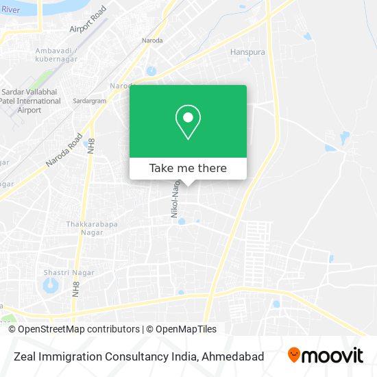 Zeal Immigration Consultancy India map