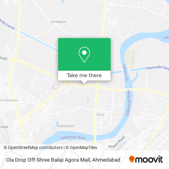 Ola Drop Off-Shree Balaji Agora Mall map