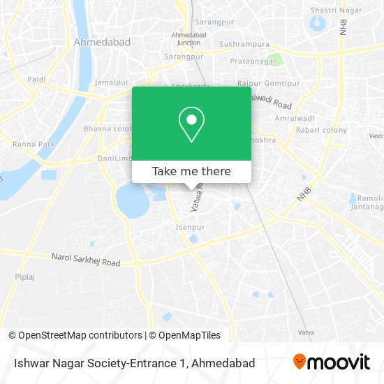 Ishwar Nagar Society-Entrance 1 map