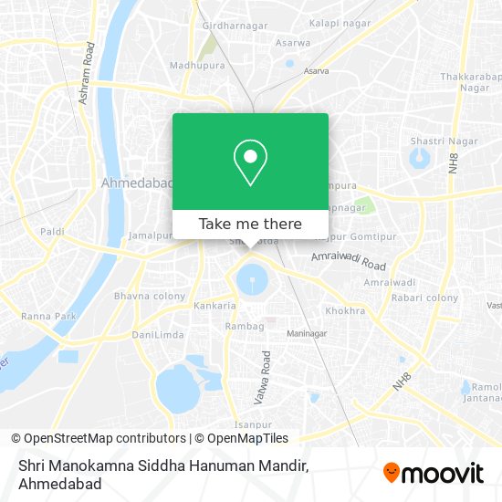 Shri Manokamna Siddha Hanuman Mandir map