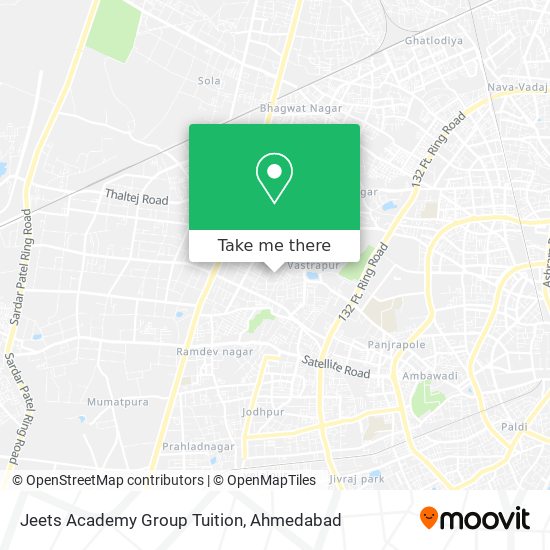 Jeets Academy Group Tuition map