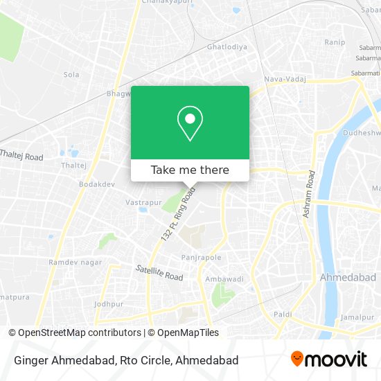 Ginger Ahmedabad, Rto Circle map