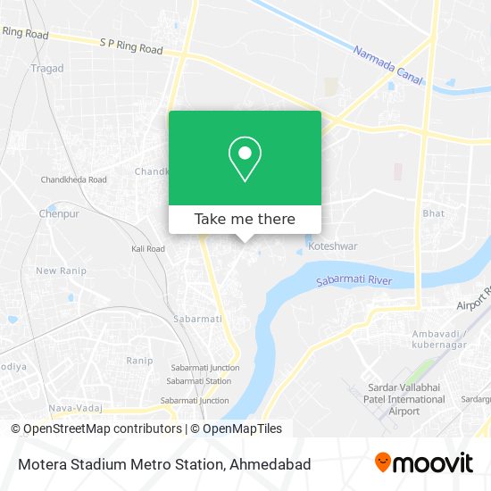 Motera Stadium Metro Station map