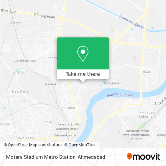 Motera Stadium Metro Station map