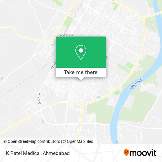 K Patel Medical map
