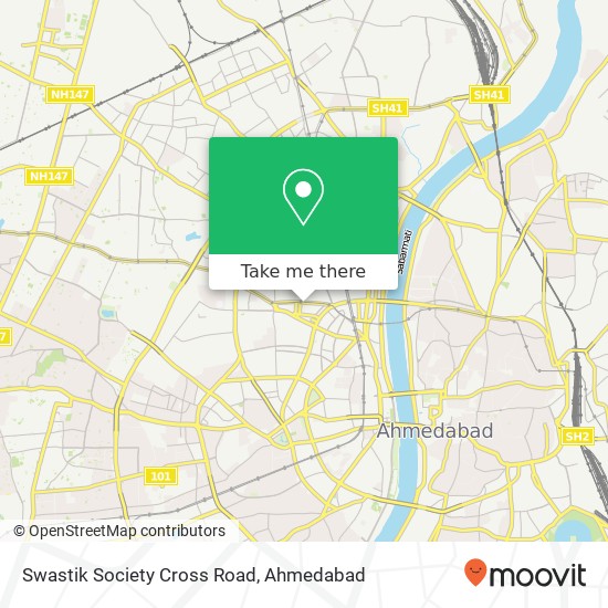 Swastik Society Cross Road map
