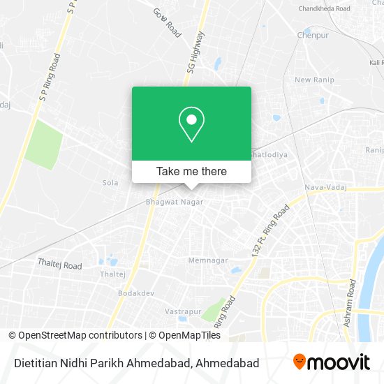 Dietitian Nidhi Parikh Ahmedabad map
