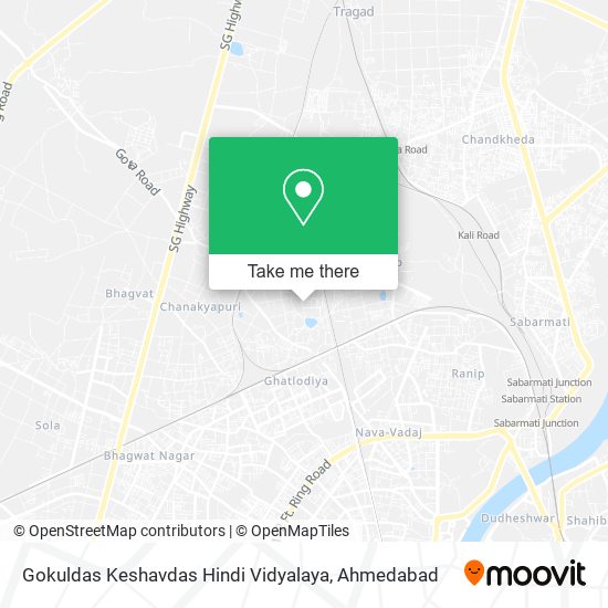 Gokuldas Keshavdas Hindi Vidyalaya map