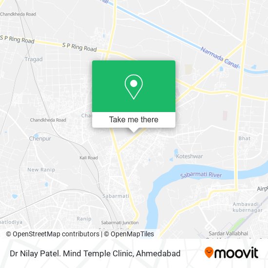 Dr Nilay Patel. Mind Temple Clinic map